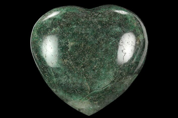 Polished Fuchsite Heart - Madagascar #126789